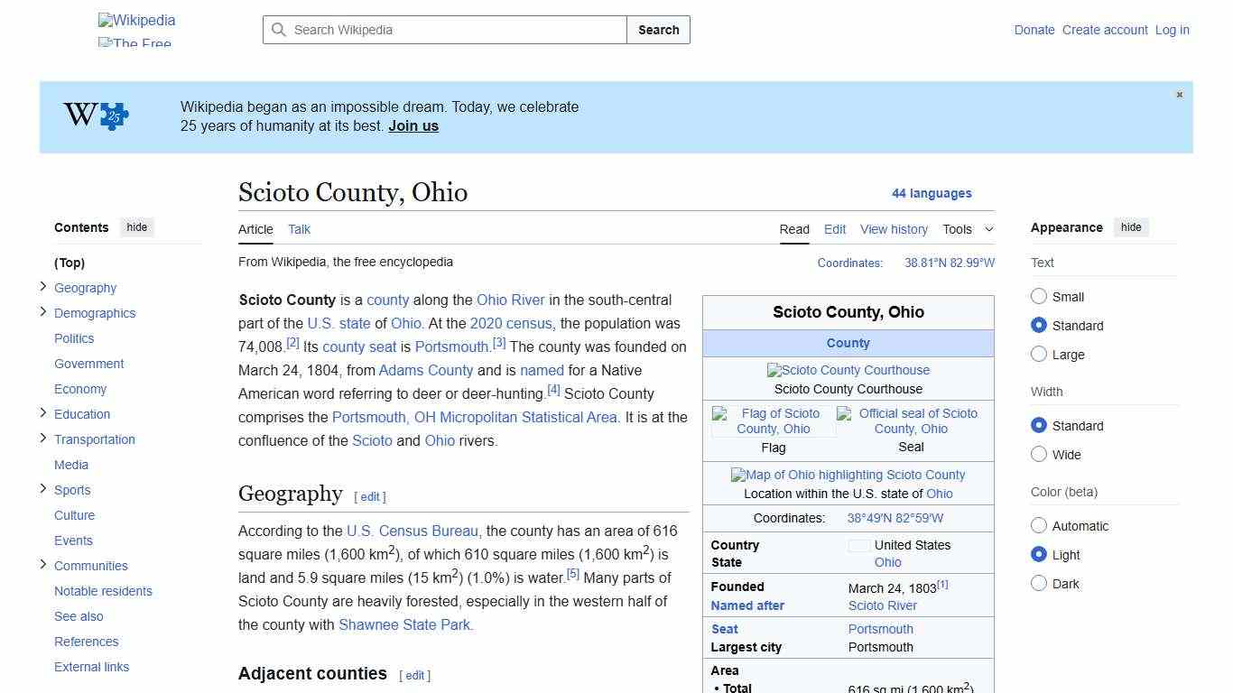 Scioto County, Ohio - Wikipedia